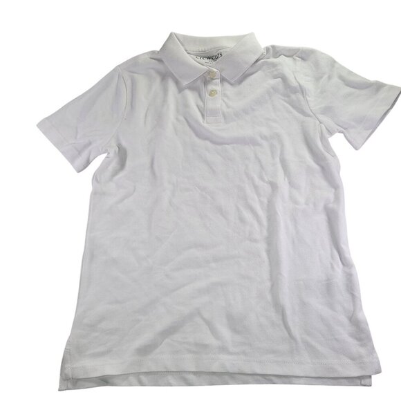 Crewcuts Girls White Pique Cotton Short Sleeve Classic Polo Shirt Size 10 - Picture 1 of 7